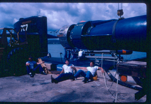 Torpedo Loading in RR Puerton Rico (Rich Talipsky, Executive Officer) USS Portsmouth (SSN707) (Circa 1982)